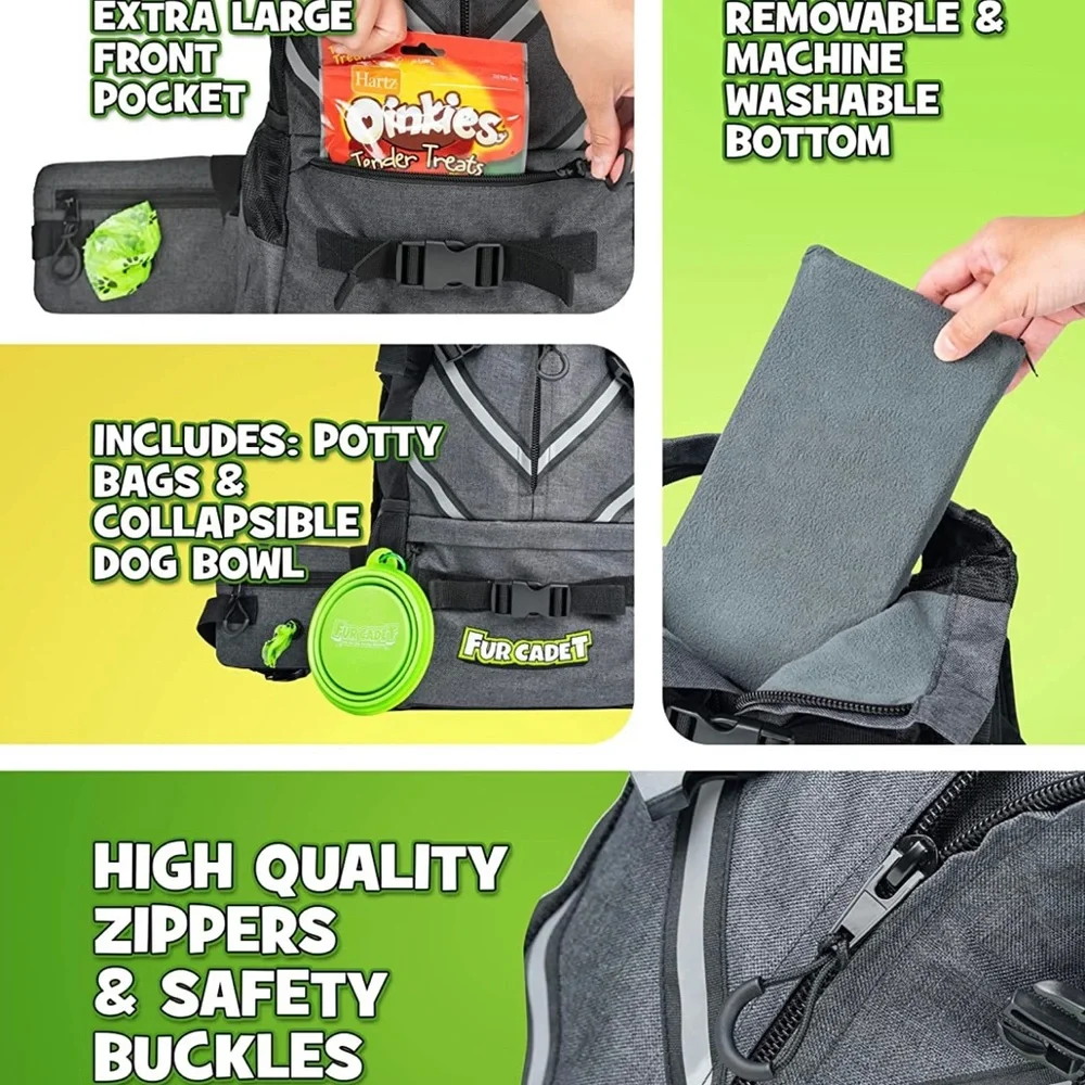 FURCADET Plush & Comfy Dog CarrierBackpack for Hiking & Selfie-Worthy Adventures